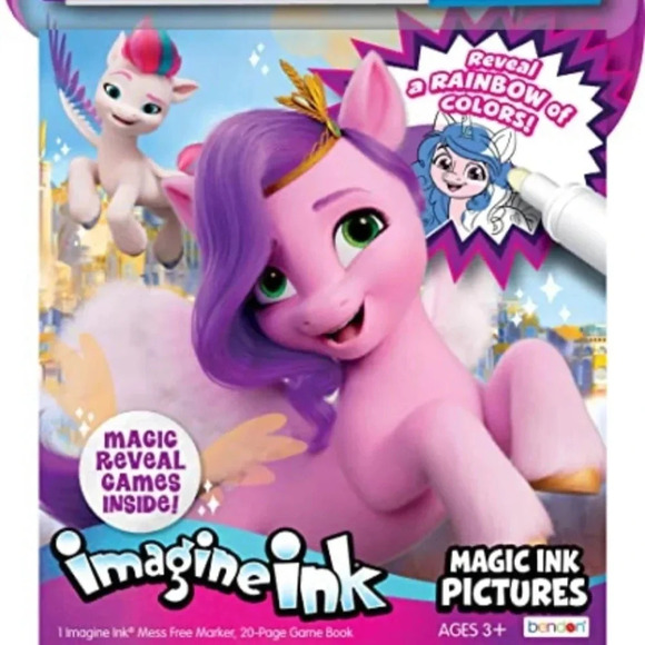 My Little Pony NEW 20 Page Magic Ink Pictures 1 Mess Free Magic Ink Marker gifts - Picture 5 of 5
